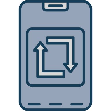 akıllı telefon ok simgesi, vektör illüstrasyon tasarımı.