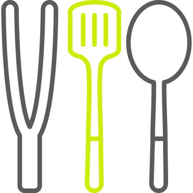 Çatal bıçak. Web simgesi basit illüstrasyon