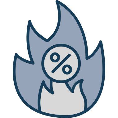 yüzde simgesi, vektör illüstrasyonu