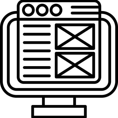 Web simgesi, basit vektör illüstrasyonu