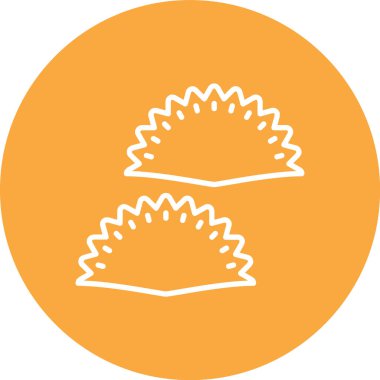 Yuvarlak çerçeve ikonuna sahip izole bir vektör rozet şablonu çizimi