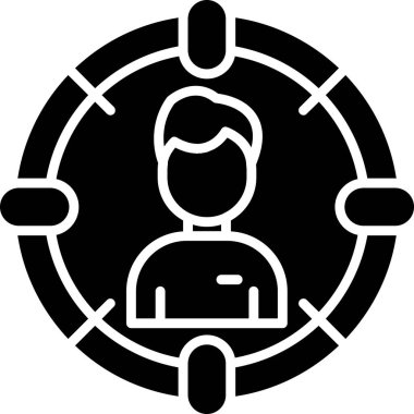 Kalkanı olan birinin vektör çizimi