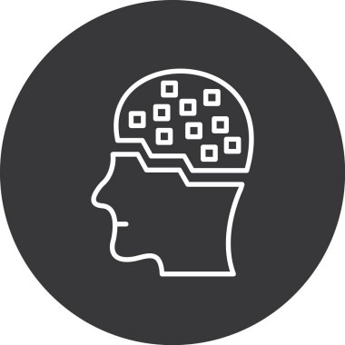 Vektör Beyin simgesi illüstrasyonu