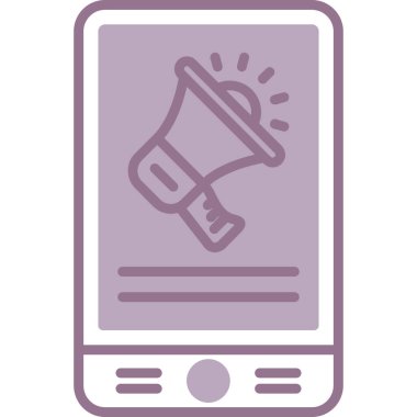 akıllı telefon hoparlörü ikon vektör çizimi