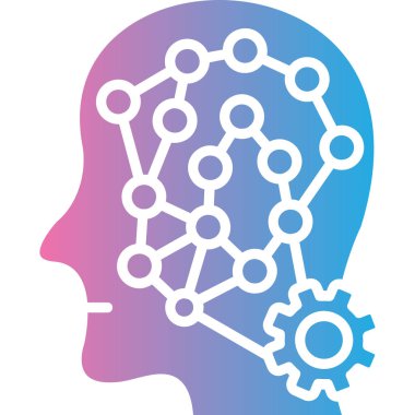 Beyin simgesi, vektör illüstrasyonu