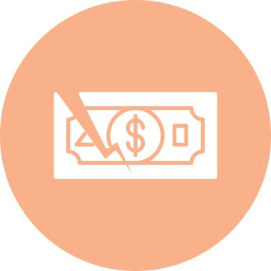 Dolar işareti. Web simgesi vektör illüstrasyonu