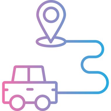 - Araba. Web simgesi basit illüstrasyon