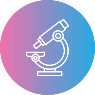 Mikroskop simgesinin vektör çizimi