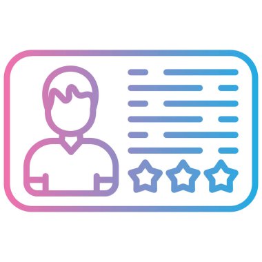 Müşteri gözden geçirme renk çizgisi vektörü simgesi