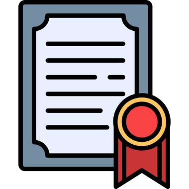 diploma sertifika simgesi, modern tasarım illüstrasyonu