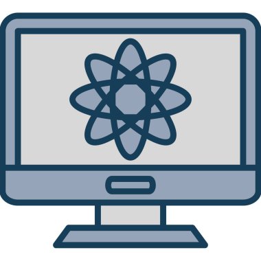 Bilgisayar simgesinin vektör illüstrasyonu