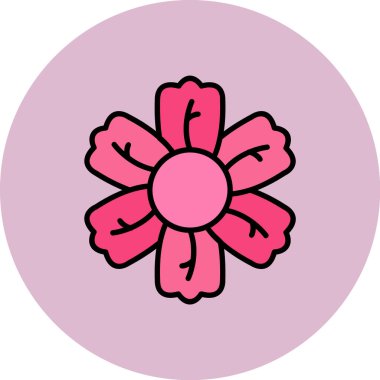 çiçek simgesi vektör illüstrasyonu