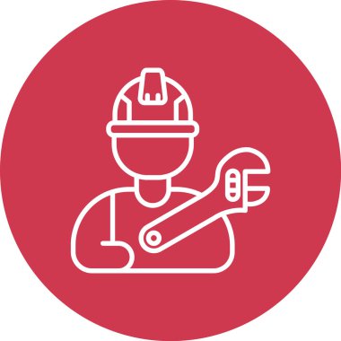 vektör inşaat işçisi ico