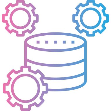 Veri Depolama simgesi, vektör illüstrasyonu