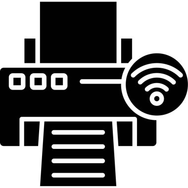 Kablosuz. Web simgesi basit illüstrasyon