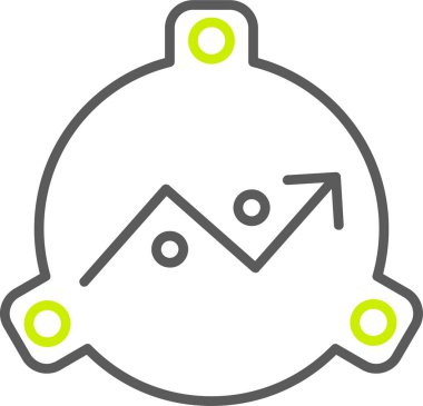 Yılbaşı ağacı simgesinin vektör illüstrasyonu