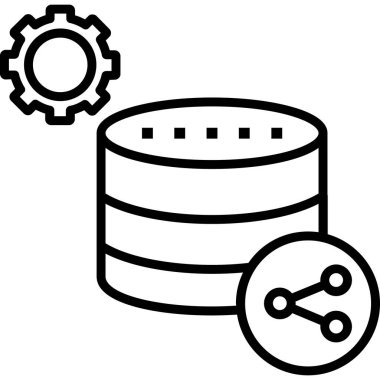 veri merkezi simgesi vektör illüstrasyonu
