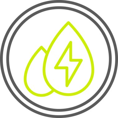 Bir enerji hattı simgesinin vektör illüstrasyonu