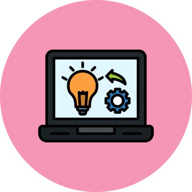 Bir fikrim var. Web simgesi basit illüstrasyon