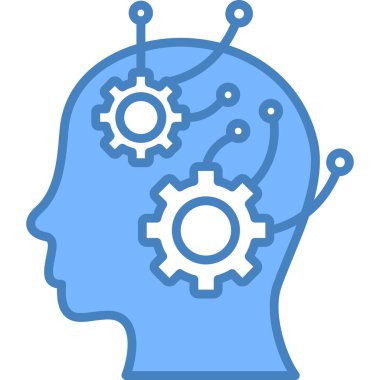 Ana hatları doldurulmuş yaratıcı beyin fikri simgesi