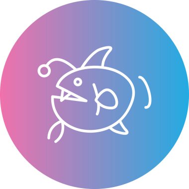 Balık simgesinin vektör illüstrasyonu