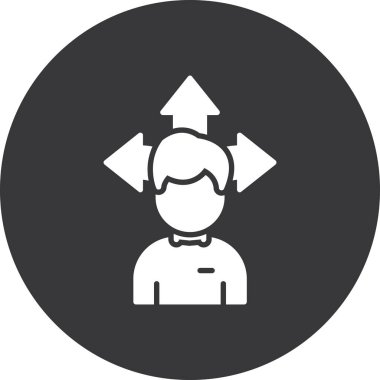 İş adamı. Web simgesi vektör illüstrasyonu