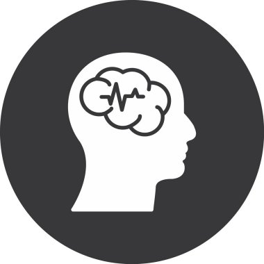 beyin ikonu vektör illüstrasyonu