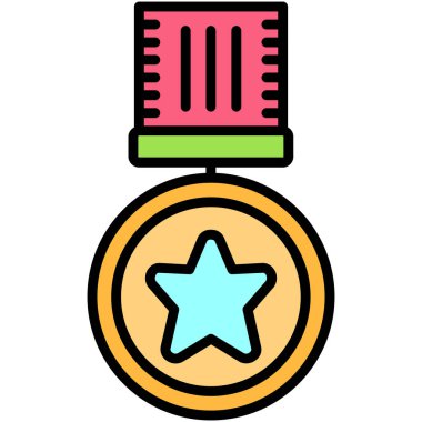 Madalya ödülü. Basit illüstrasyon