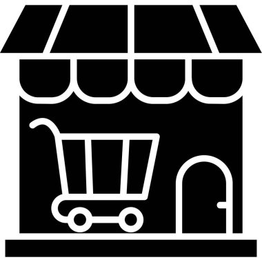 El arabası. Web simgesi basit illüstrasyon