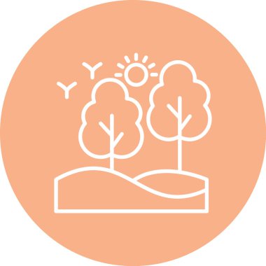 Bir ağaç simgesinin vektör illüstrasyonu