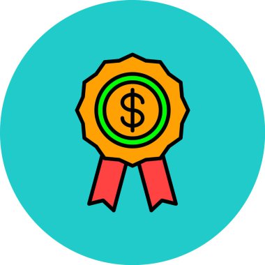 Rozet vektör satırı simgesi