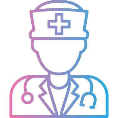 Doktor ikonu. vektör illüstrasyonu