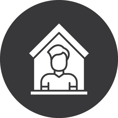 ev inşa simgesi, vektör illüstrasyonu