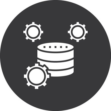 veri veritabanı vektör illüstrasyonu, basit simge