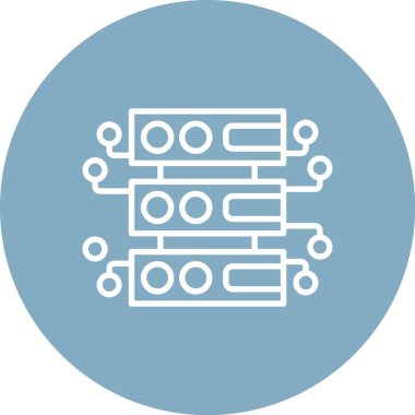 Sunucu. Web simgesi basit illüstrasyon