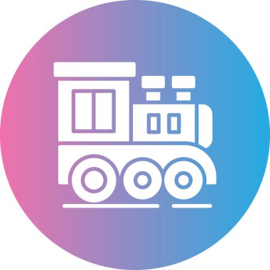 Lokomotif. Web simgesi basit illüstrasyon