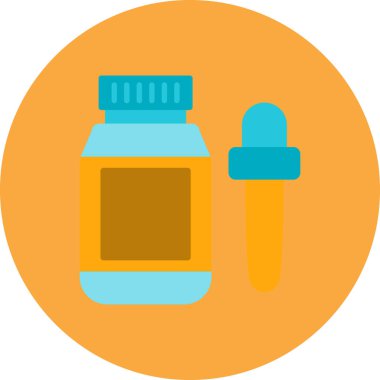 Tıbbi şişe simgesi modern vektör illüstrasyonu