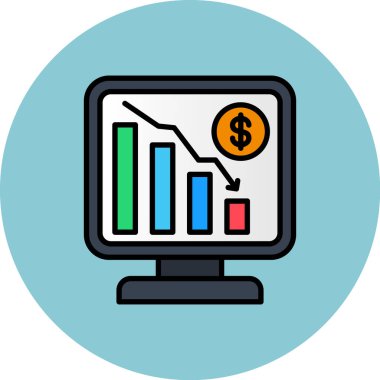 analitik iş grafiği simgesi