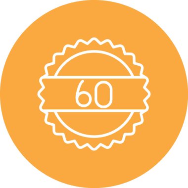 Yüzde 50 indirim çizgisi ikonu. Bir ağ için vektör illüstrasyon tasarımı.