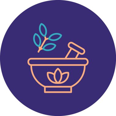 Bir çiçek simgesinin vektör illüstrasyonu