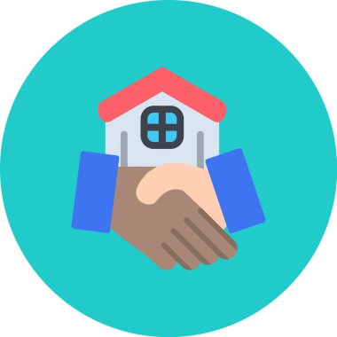 Emlakçı simgesi düz stil