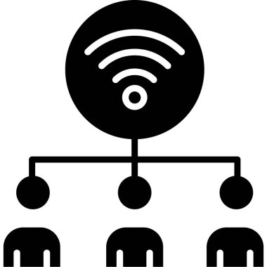 Kablosuz. Web simgesi basit illüstrasyon