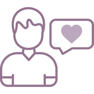 Sohbet simgesi, vektör çizimi