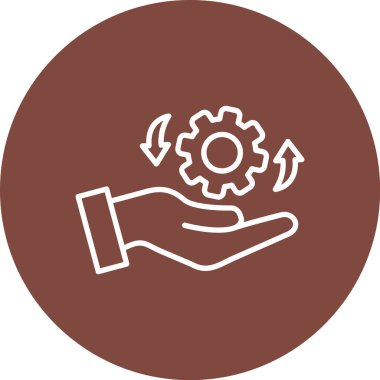 Hizmet düz vektör simgesi