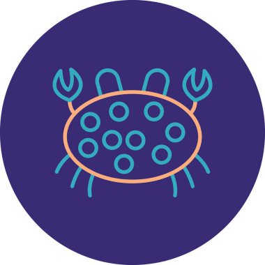 Bir virüs simgesinin vektör illüstrasyonu