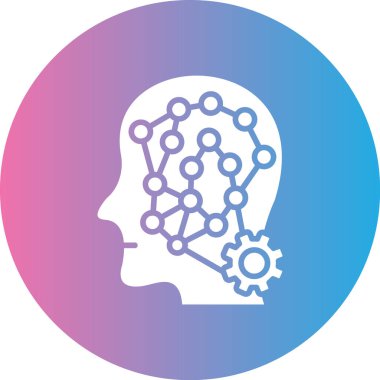 Beyin simgesinin vektör illüstrasyonu