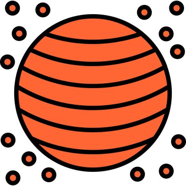 Bir topun çizgi film arkaplanının vektör çizimi