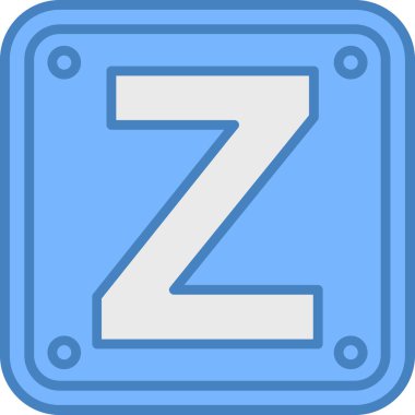 Alfabenin arka planında z harfi var. vektör illüstrasyonu.