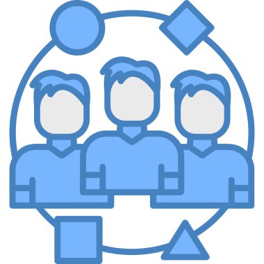 Takım çalışması. Basit illüstrasyon