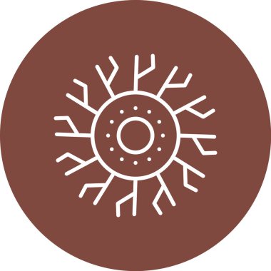 Bir kar tanesi simgesinin vektör çizimi